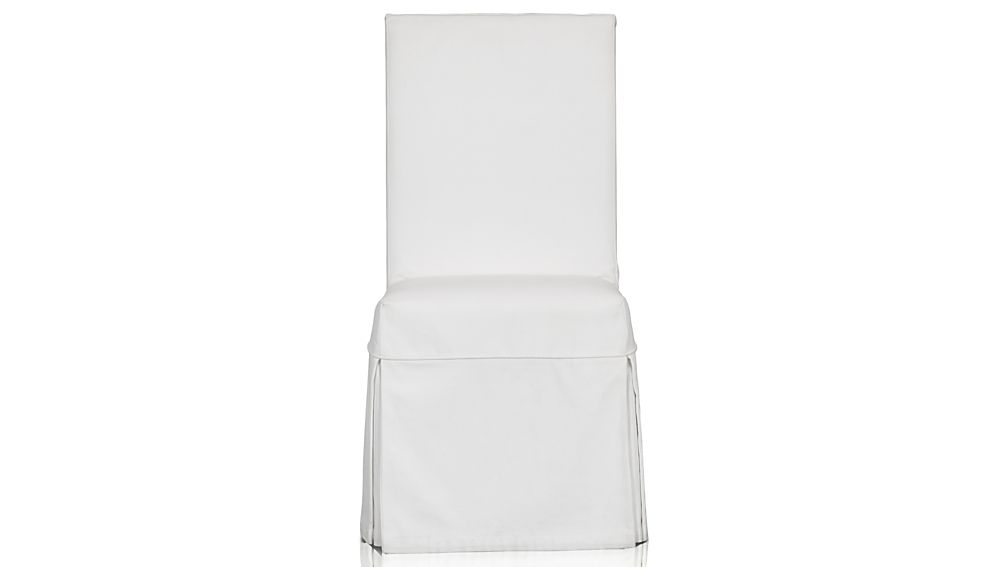 Slip White Slipcovered Dining Chair - Image 2