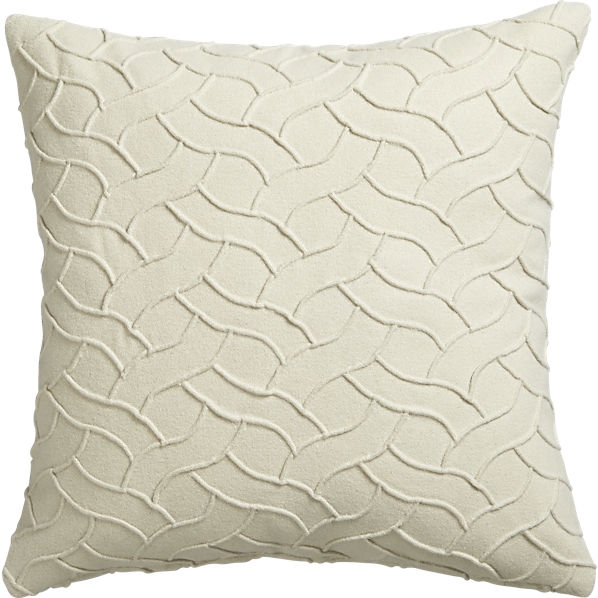 Woolsey ivory 18" pillow with down-alternative insert - Image 0