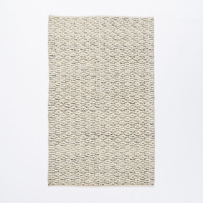 Popcorn Shag Wool Rug, 8'x10', Ivory - Image 0