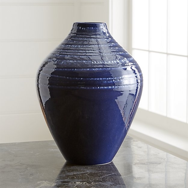 Jelena Indigo Blue Ceramic Vase - Image 1