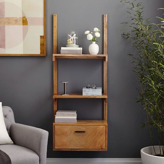 Industrial Storage Wall Shelving + Cabinet Set - Image 1