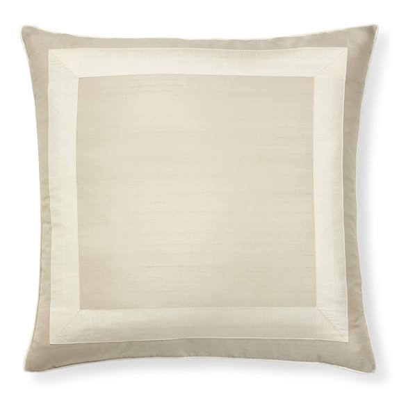 Silk Border Pillow Cover, Sahara -22" x 22" - Insert sold separately. - Image 0