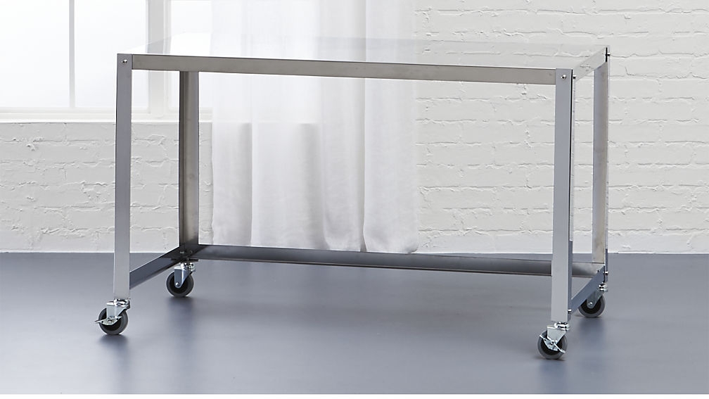 Go-cart stainless rolling desk - Image 2