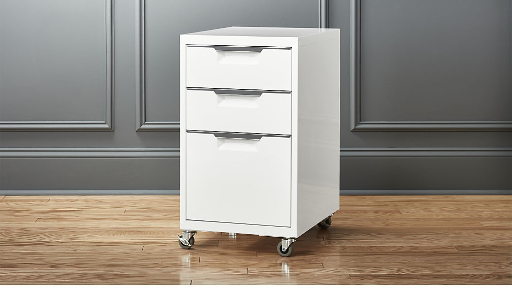 TPS white 3-drawer filing cabinet - Image 3
