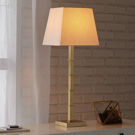 Candlestick Table Lamp - Square (Polished Brass) - Image 1