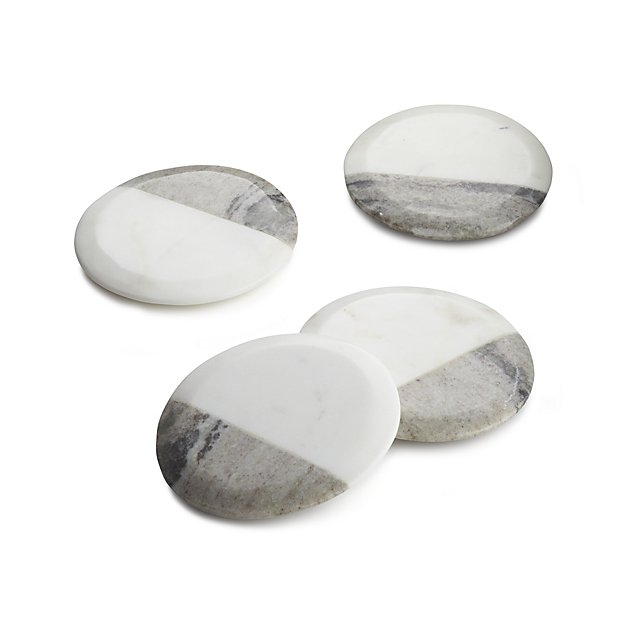 Set of 4 Marble Coasters - Image 1