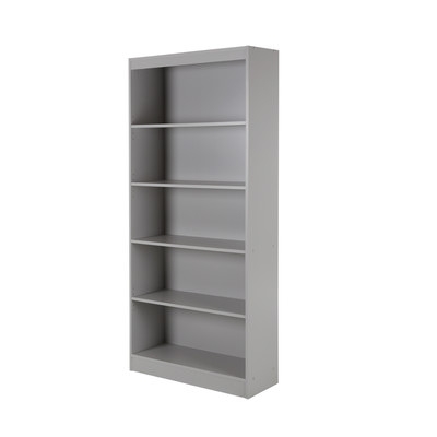 Axess 5 Shelf 71" Standard Bookcase - Soft Gray - Image 0