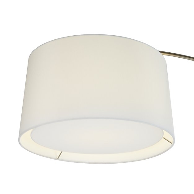 Dexter Arc Floor Lamp with White Shade - Image 1