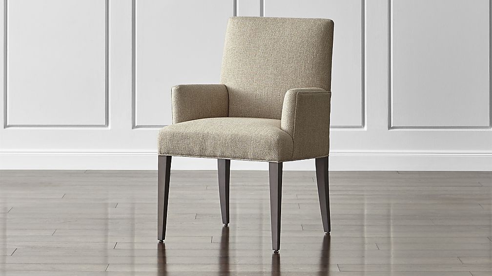 Miles Upholstered Dining Arm Chair - Sand - Image 1