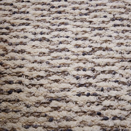 Popcorn Shag Wool Rug, 8'x10', Ivory - Image 1