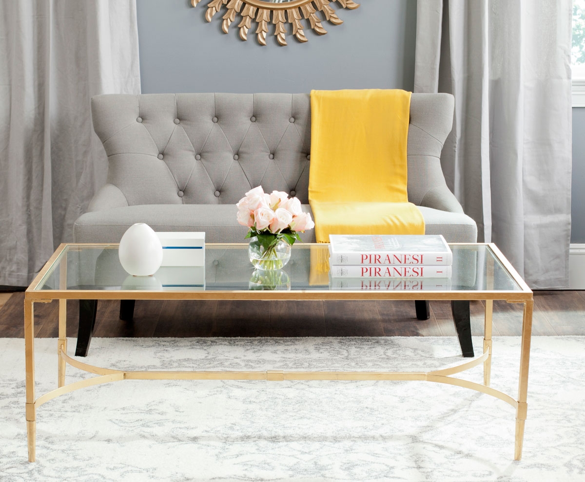 Lucille Coffee Table - Gold - Safavieh - Image 2