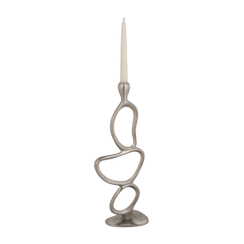 Silver Hoop Candleholder - Image 0