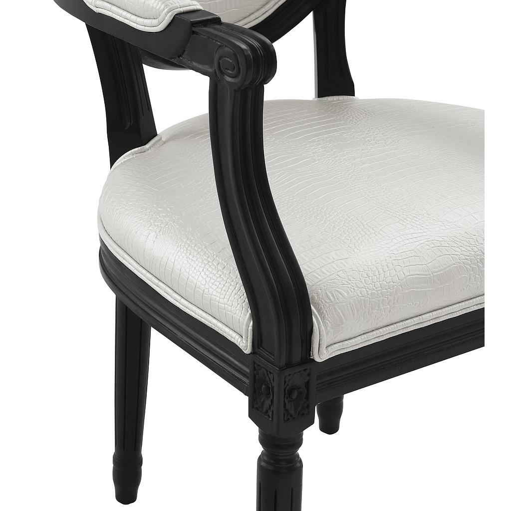 Phoenix White Croc Arm Chair - Image 3