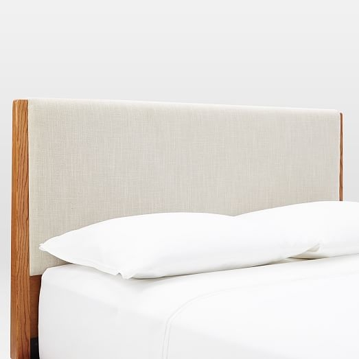 Modern Bed - Queen - Natural Linen Weave - Image 3