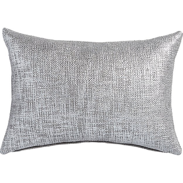 Glitterati silver 18"x12'' pillow - Image 0