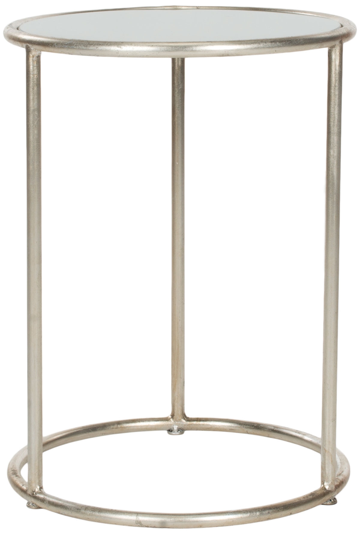 Shay Glass Top Accent Table - Silver/Grey - Arlo Home - Image 2