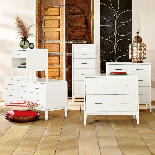 Narrow-Leg 6-Drawer Dresser - White - Image 5