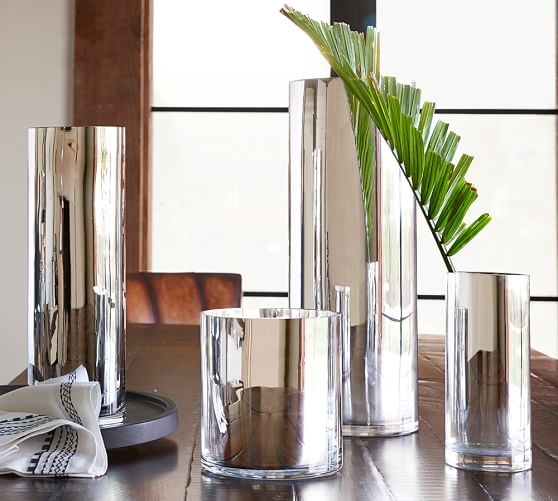Monroe Vase, Medium, Silver - Image 1