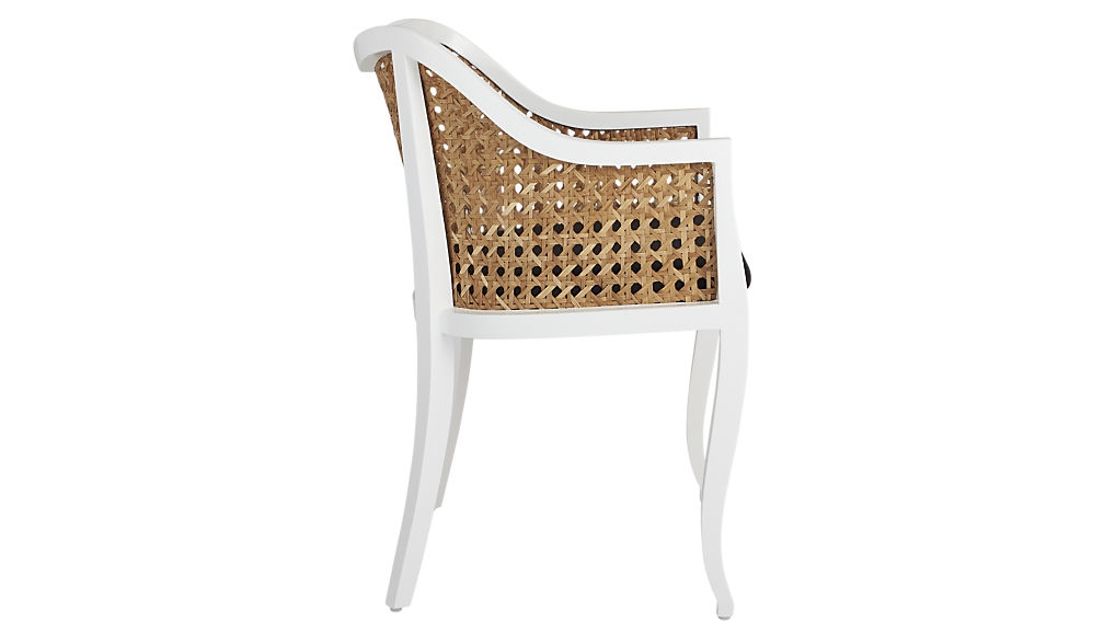 Tayabas cane side chair with black cushion - Image 1