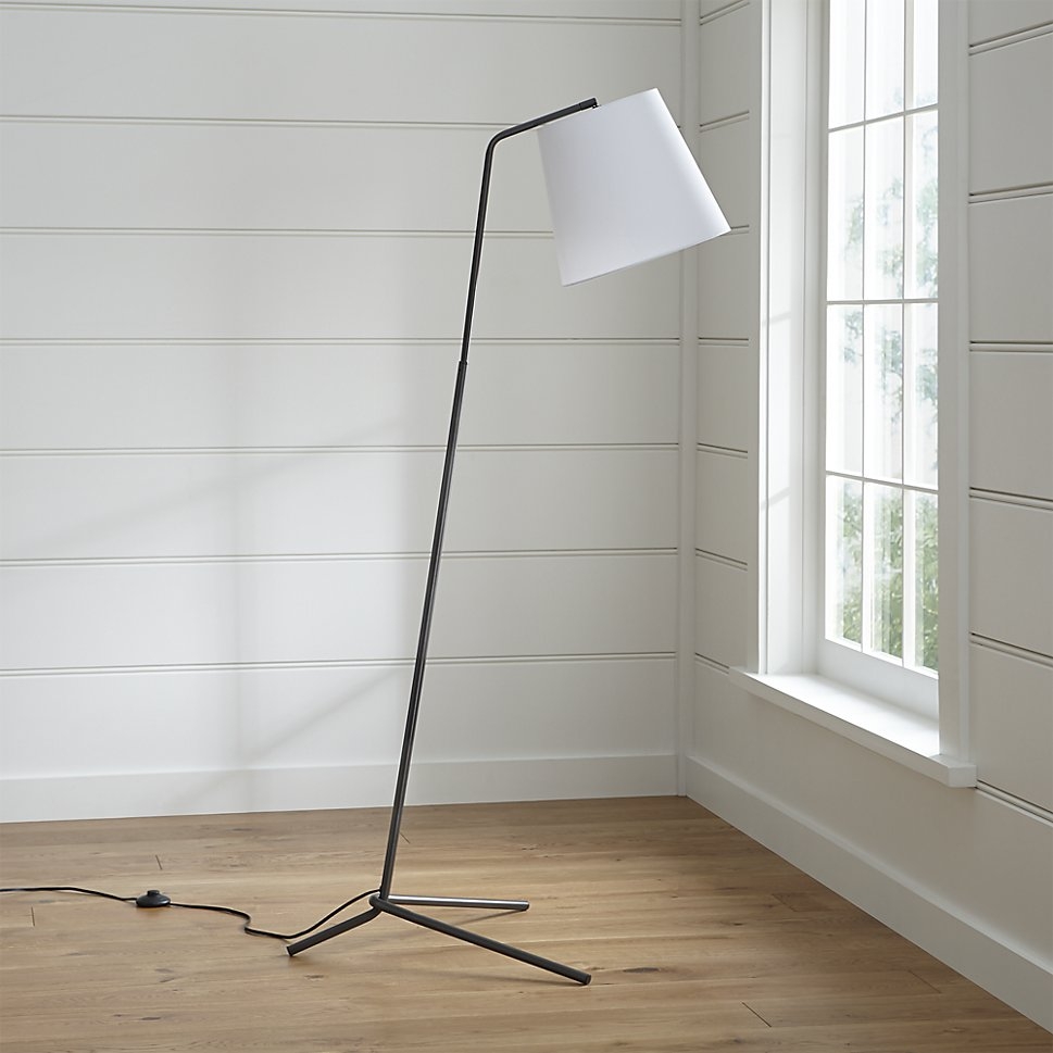 Angle Pewter Floor Lamp - Image 1