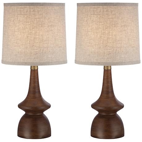 Rexford Mid - Century Walnut Table Lamp - Set of 2 - Image 0