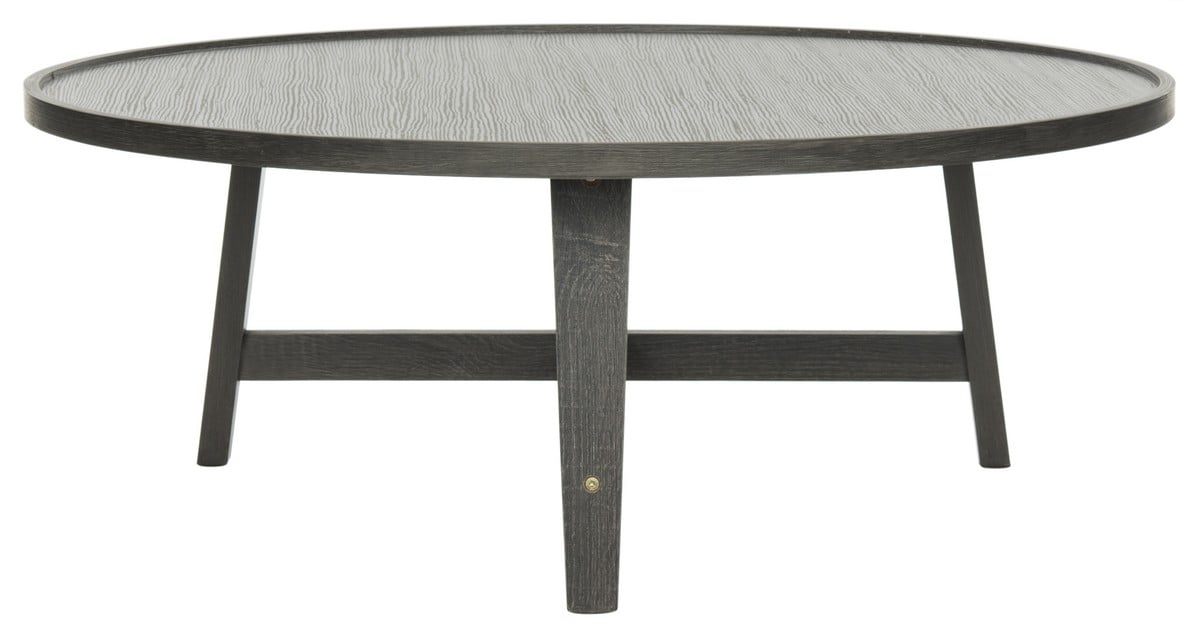 Malone Retro Mid Century Wood Coffee Table - Dark Grey - Arlo Home - Image 0