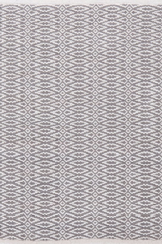 FAIR ISLE GREY/PLATINUM COTTON WOVEN RUG - 8' x 10' - Image 0