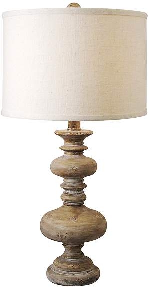 Regina-Andrew Distressed Turned Spindle Table Lamp - Image 0