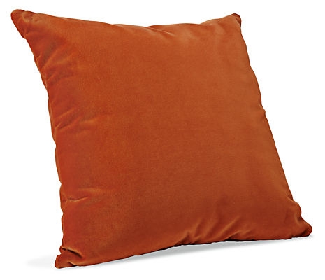 Velvet Pillows -pumpkin - 21"w 21"h - Feather/Down insert - Image 0