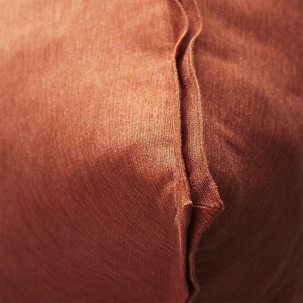 Linden Pillow - Copper Orange - 23x23 - Feather-Down Insert - Image 3