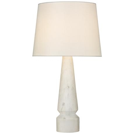 Alena Faux Marble Tapered Column Table Lamp - Image 0