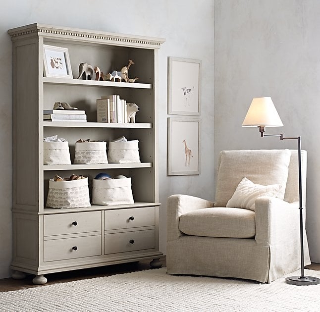 Nursery canvas storage - grey star - Small Bin - Image 2