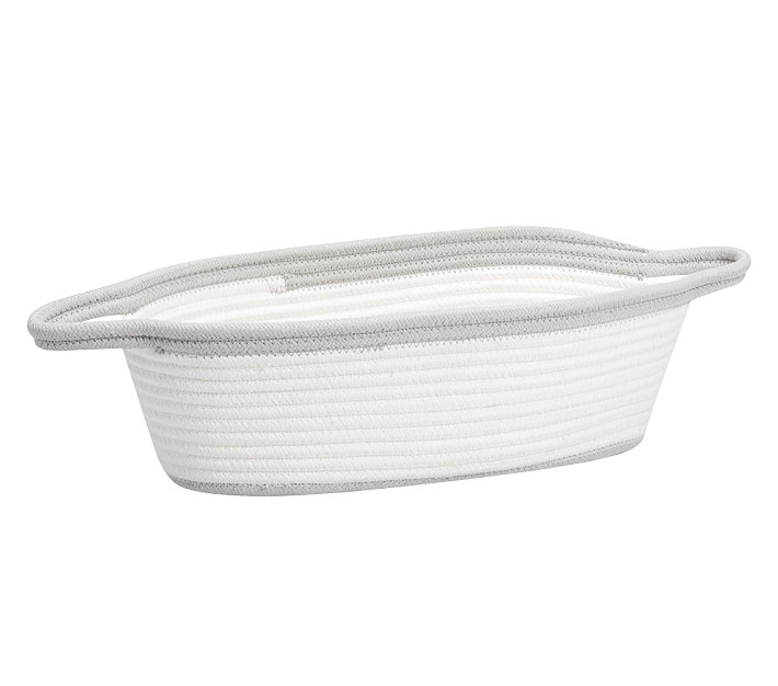 Grey Cotton Rope Changing Table Caddy - Image 0