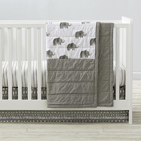 Wild Excursion Grey Stripe Organic Fitted Crib Sheet - Image 1