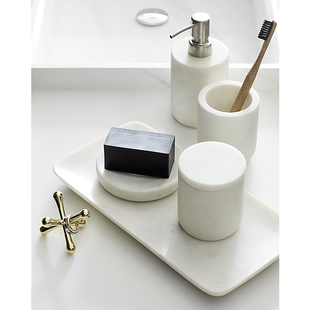 Marble toothbrush-razor cup - Image 1