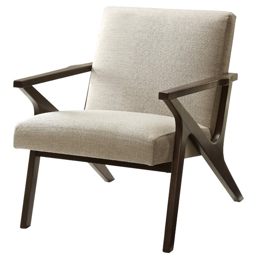 Upholstered Accent Arm Chair - Beige - Image 0