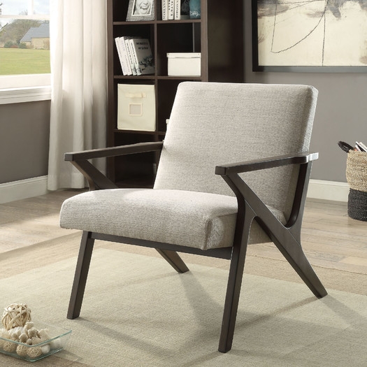 Upholstered Accent Arm Chair - Beige - Image 2