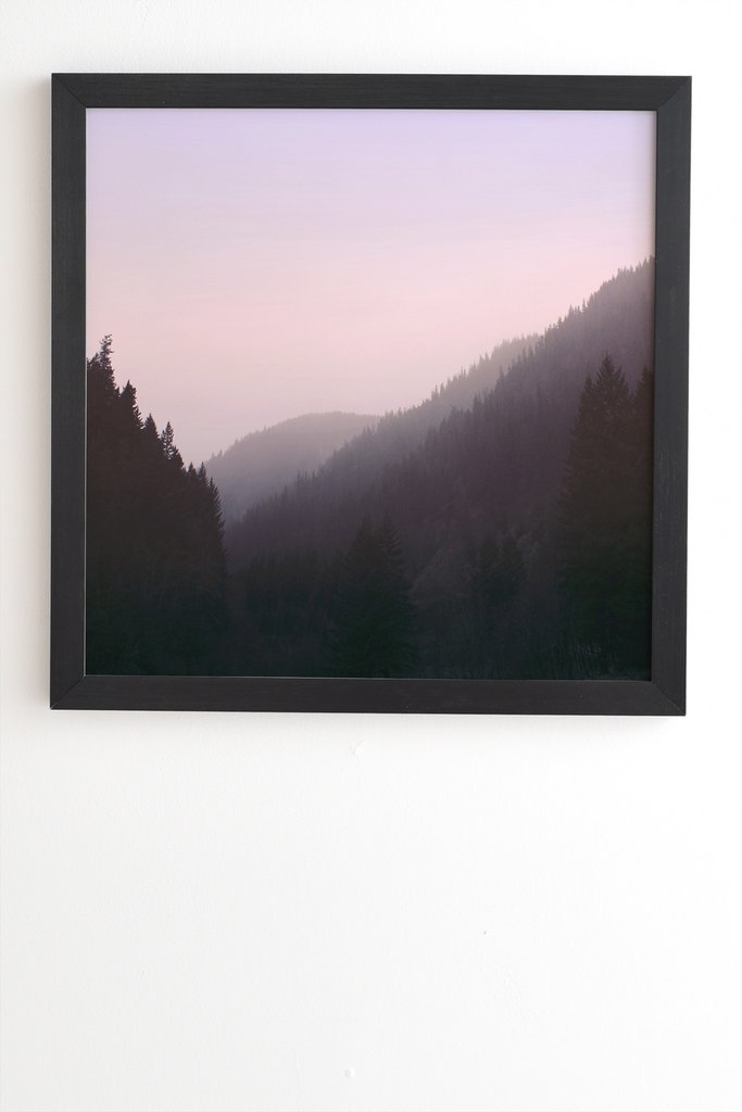 WILDERNESS X PINK Framed (Black) Wall Art - 12" x 12" - Image 0