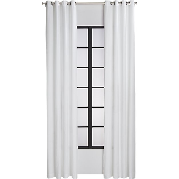 Basketweave white curtain panel 48"x 108" - Image 1