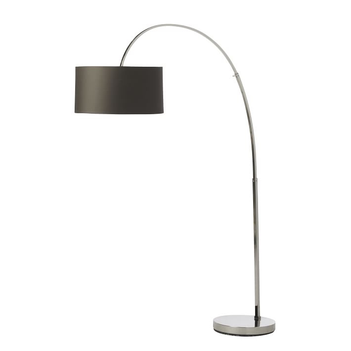 Overarching Floor Lamp Polished Nickel/Charcoal - Image 0