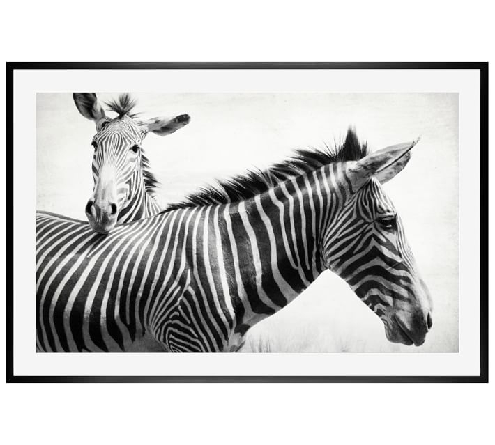Zebras by Lupen Grainne, 42 x 28", Black Wood Gallery Frame- Without Mat - Image 0