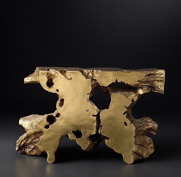 CAST CAMBIUM CONSOLE TABLE - Gold - Image 1