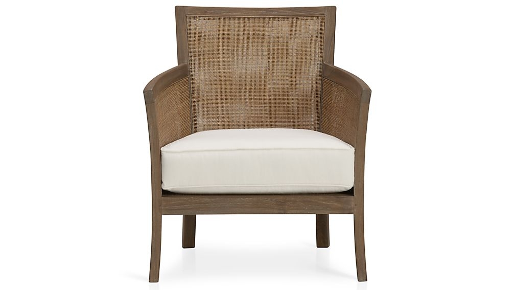 Blake Grey Wash Chair with Fabric Cushion- Kingston, Snow - Image 1
