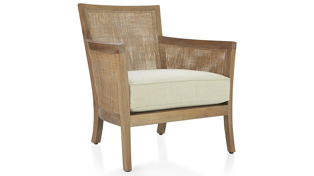 Blake Grey Wash Chair with Fabric Cushion- Kingston, Snow - Image 2