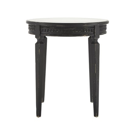 AMELIA MIRRORED BLACK END TABLE - Image 0