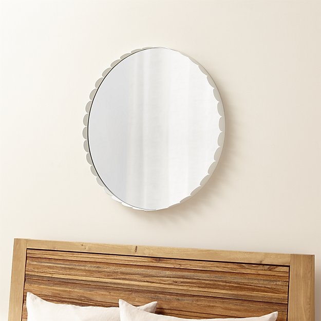 Ninna White Round Wall Mirror - Image 3