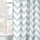 Cotton Canvas Zigzag Printed Curtain - Light Pool - 108" - Image 2