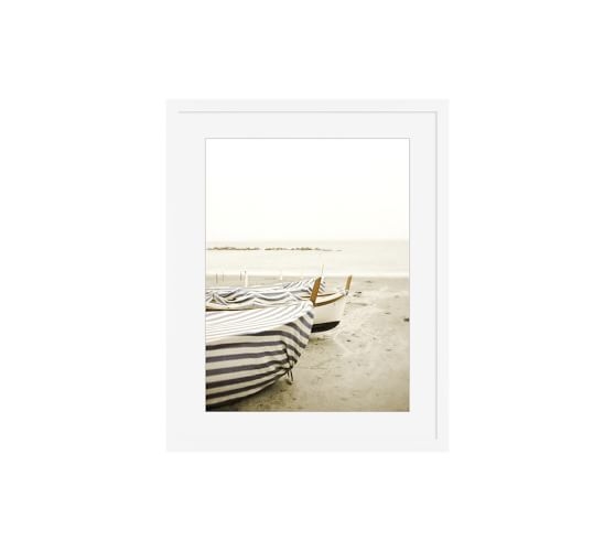 BOAT COVER FRAMED PRINT - 16" x 20"-White wood frame-with mat - Image 0