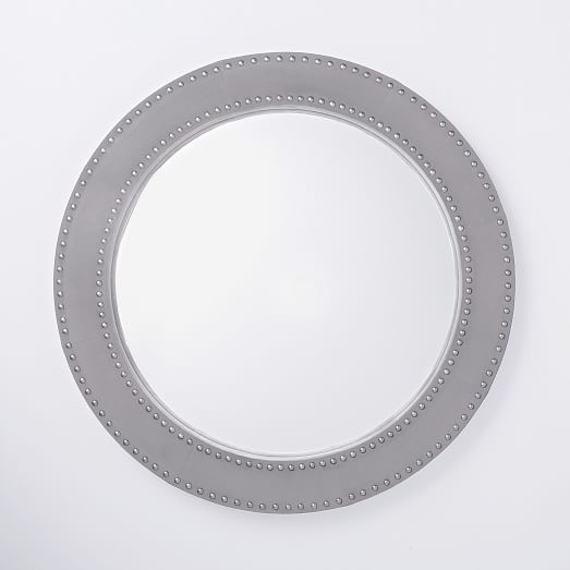 Upholstered Round Mirror - Image 0