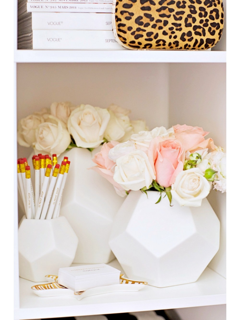 DwellStudio Faceted White Vase - 4x4.5 - Image 5